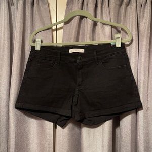 NWT Black Denim A&F Low Rise Shorts